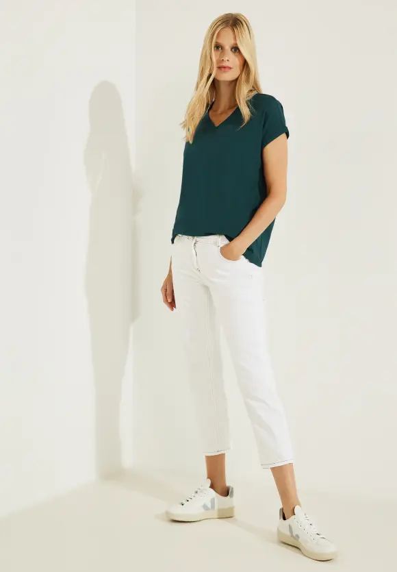 CECIL Bluse mit Rippdetail
