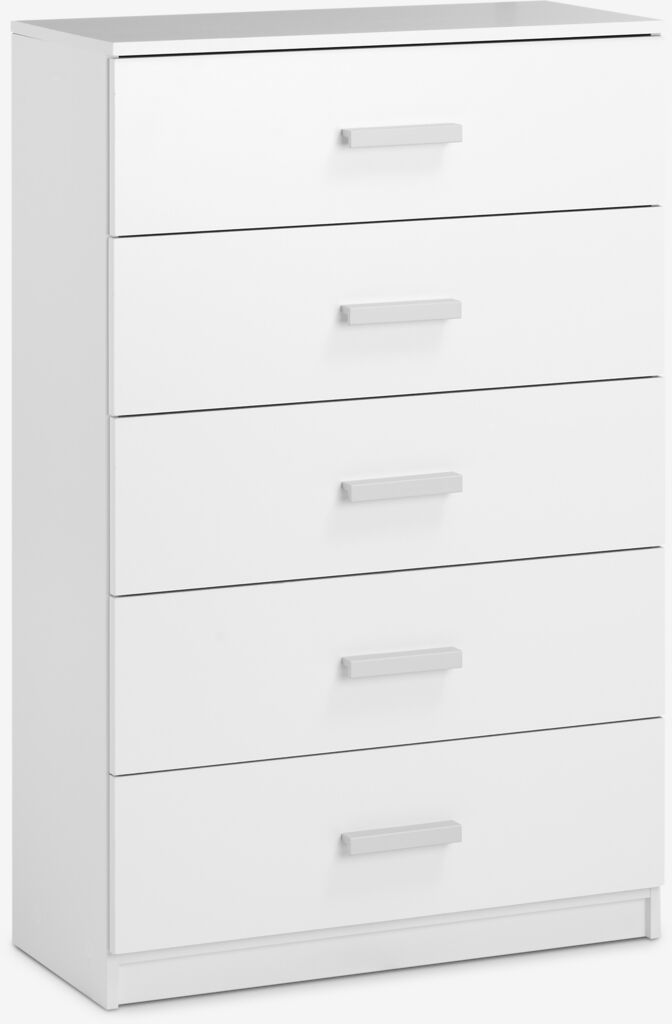 TAPDRUP TAPDRUP Commode, 5 tiroirs, Large, Blanc