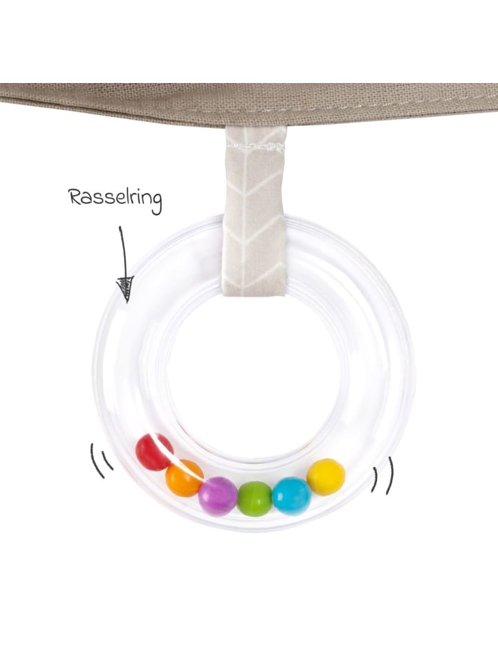 Fehn Kinderwagenkette mit Rassel & Quietsche - Esel & Schaf in grau,bunt günstig kaufen onesize