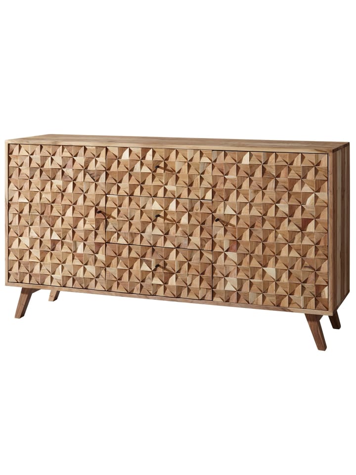 KADIMA DESIGN Sideboard REWA 140x78,5x40 cm Anrichte Massivholz Schrank günstig kaufen onesize