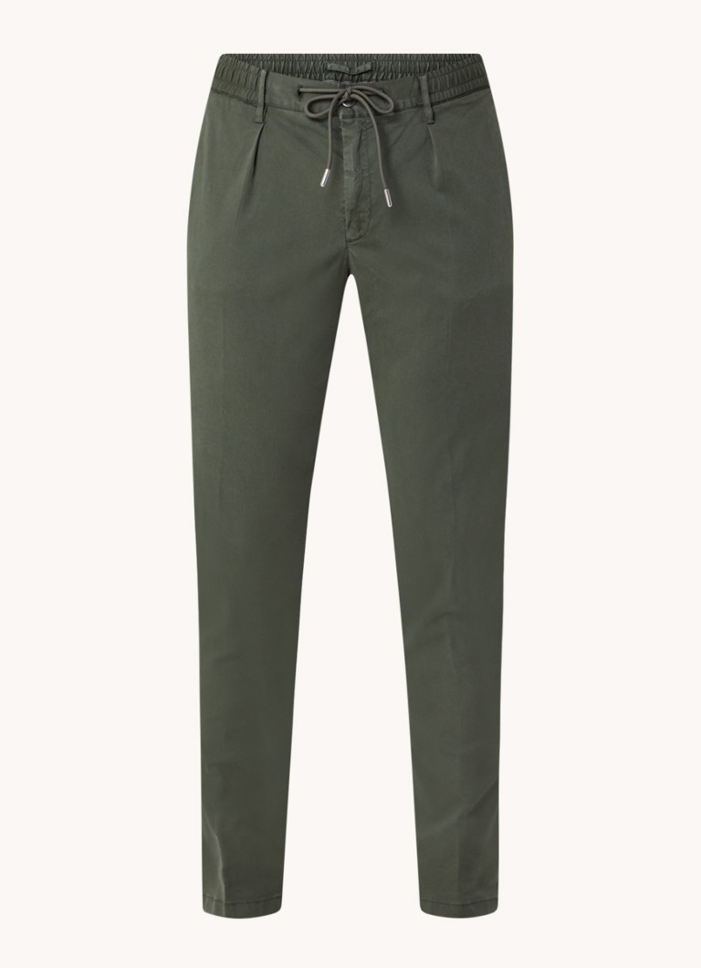 Pantaloni chino Profumo slim fit, confecționați din amestec de lyocell, cu buzunare laterale.