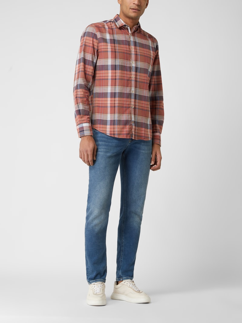 Regular Fit Business-Hemd aus Oxford in orange