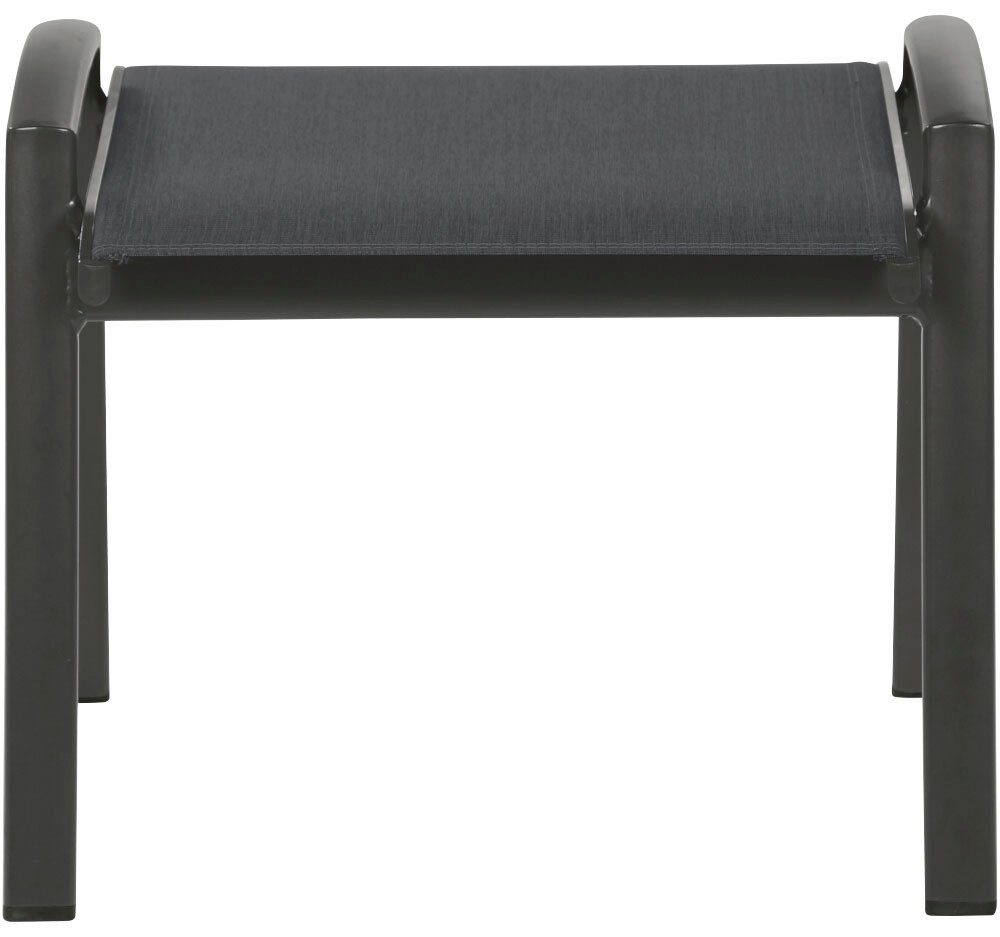 Siena Garden Gartenlounge-Hocker Savina (1 St), Alu, Textilbezug, schwarz