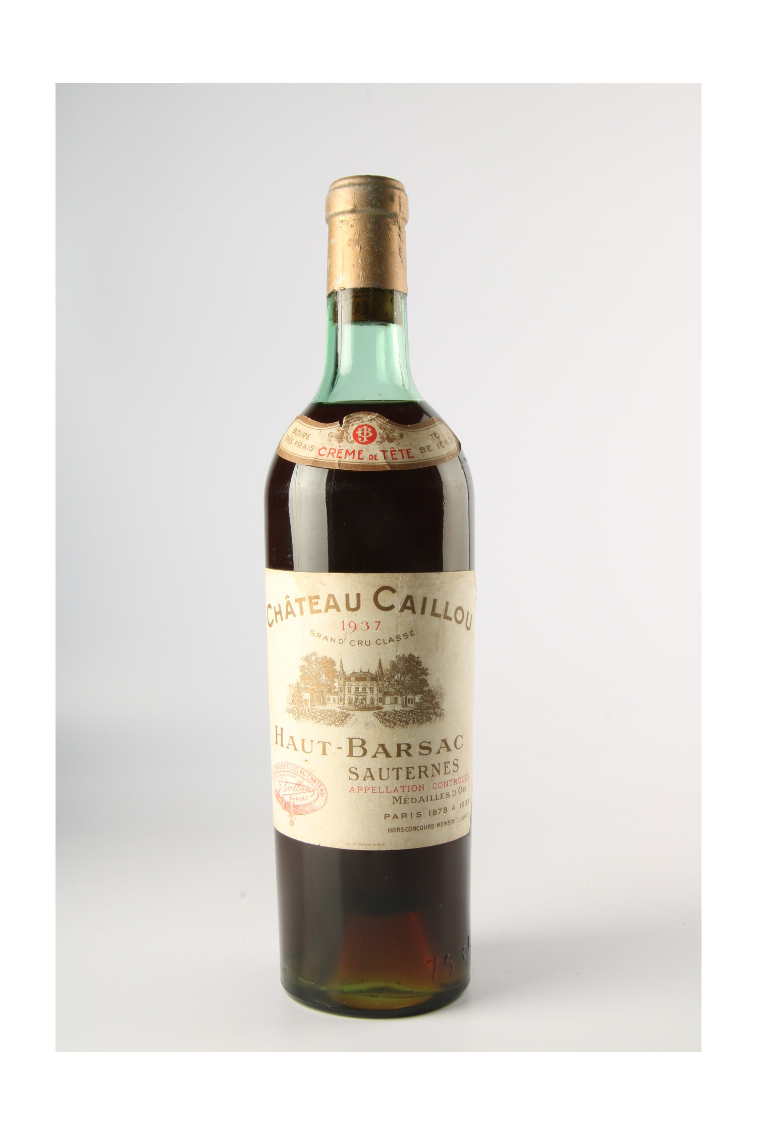 Château Caillou Crème De Tête 1937, Sauternes