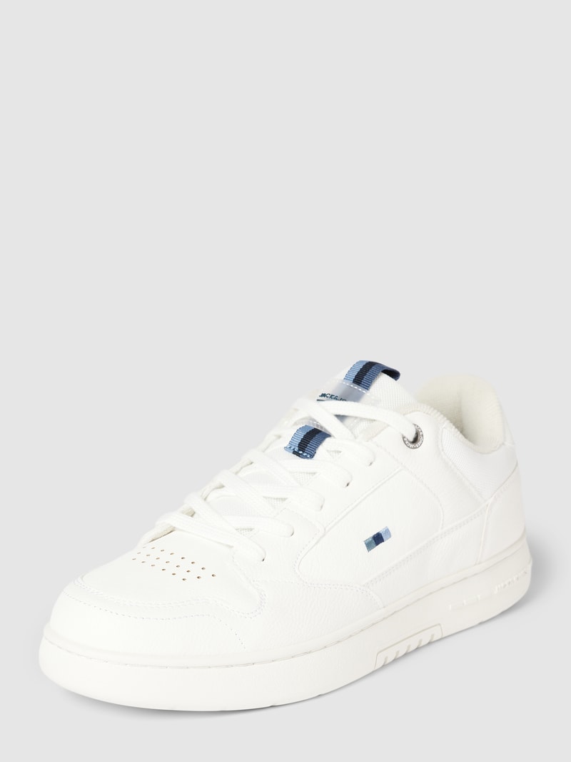 Sneaker mit Label-Stitching in weiß