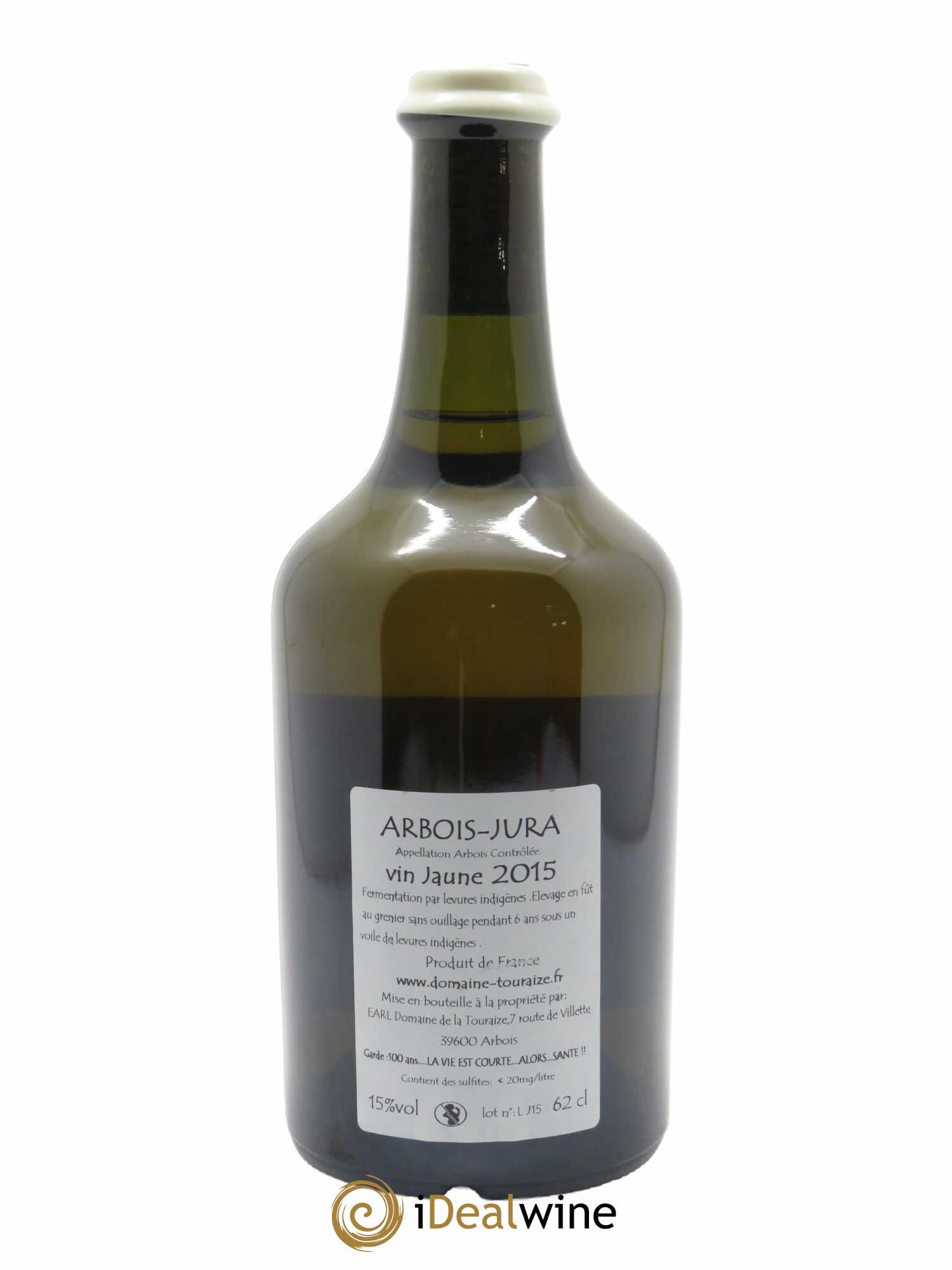 Arbois Vin Jaune Domaine de la Touraize  2015 - Lot de 1 Bouteille