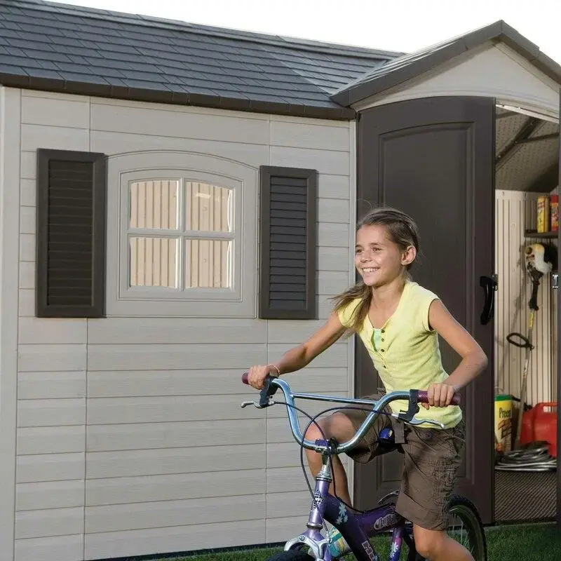 Side Entry 15 ft. W x 8 ft. D Plastic Storage Shed