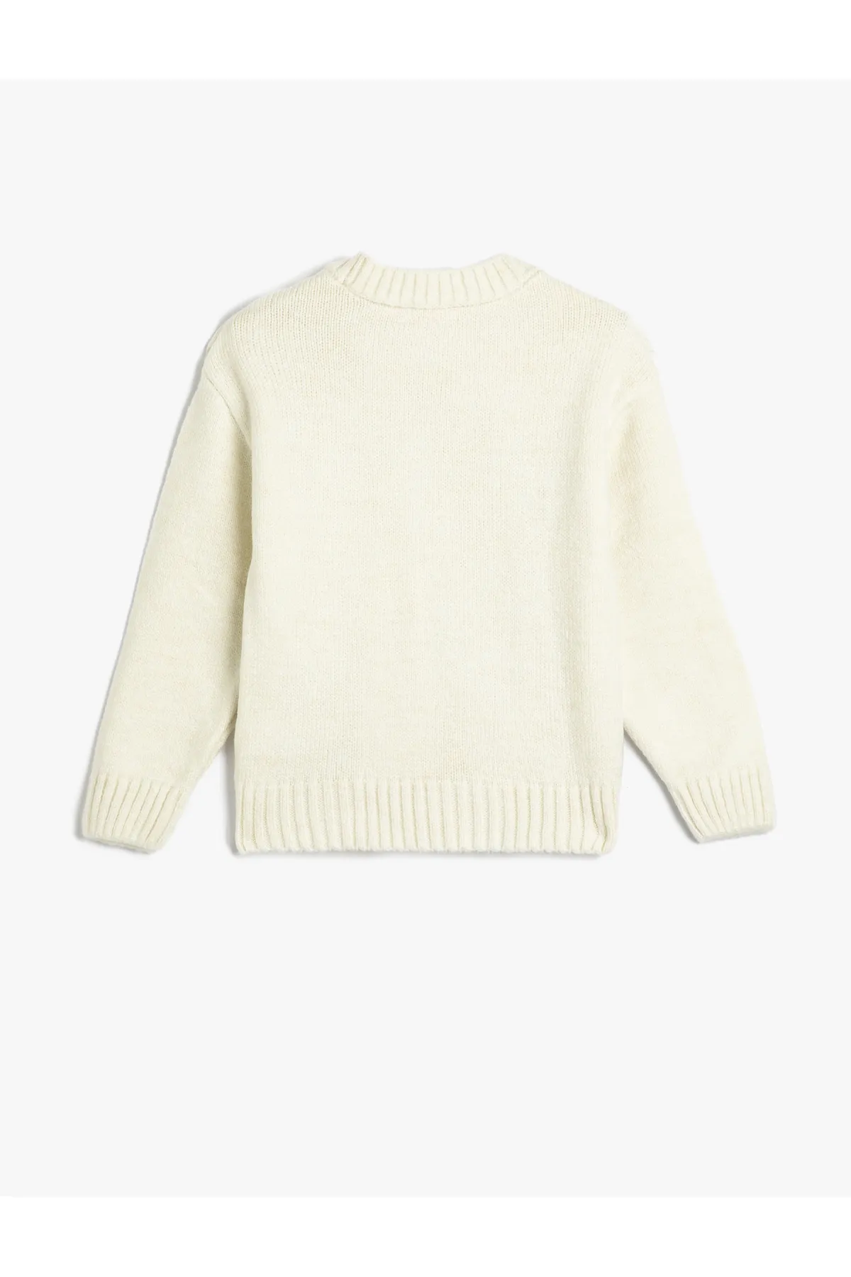 Koton  Pullover mit gekräuseltem, langärmligem Haargeflecht, detailliert, weich strukturiert
