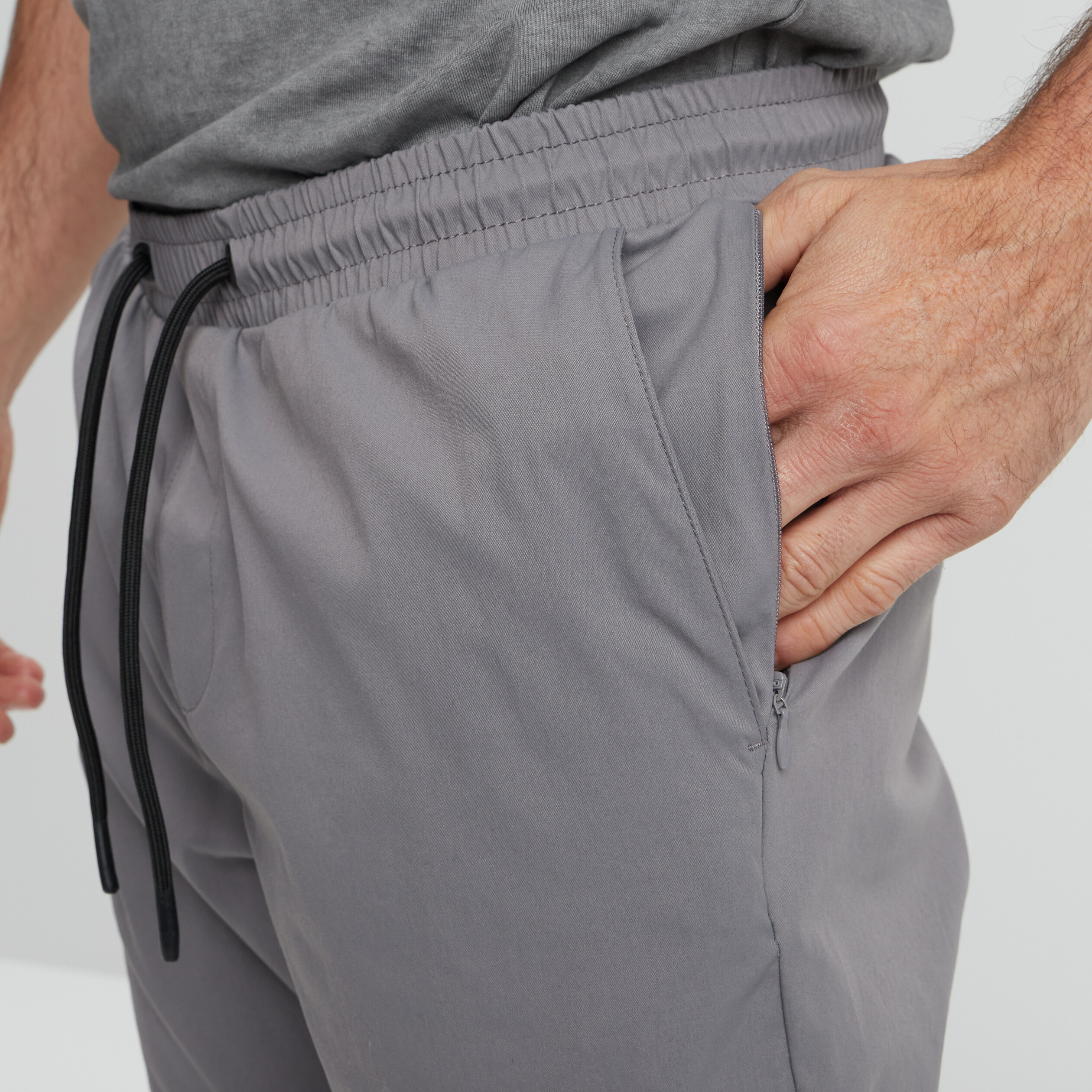 Pantalon de jogging taille à coulisse gris foncé homme | La Halle