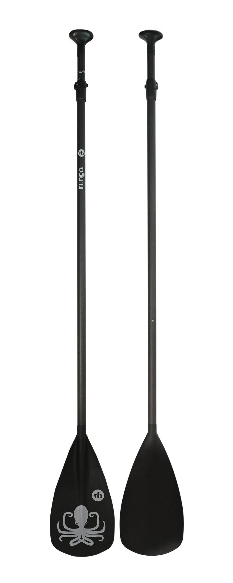 Runga-Boards Runga Teil-Carbon Vario-Paddel schwarz 3-tlg Stand Up Paddling SUP Paddel iSUP SUP-Paddel, (Runga Teil-Carbon Vario-Paddel schwarz 3-tlg, 1-St)