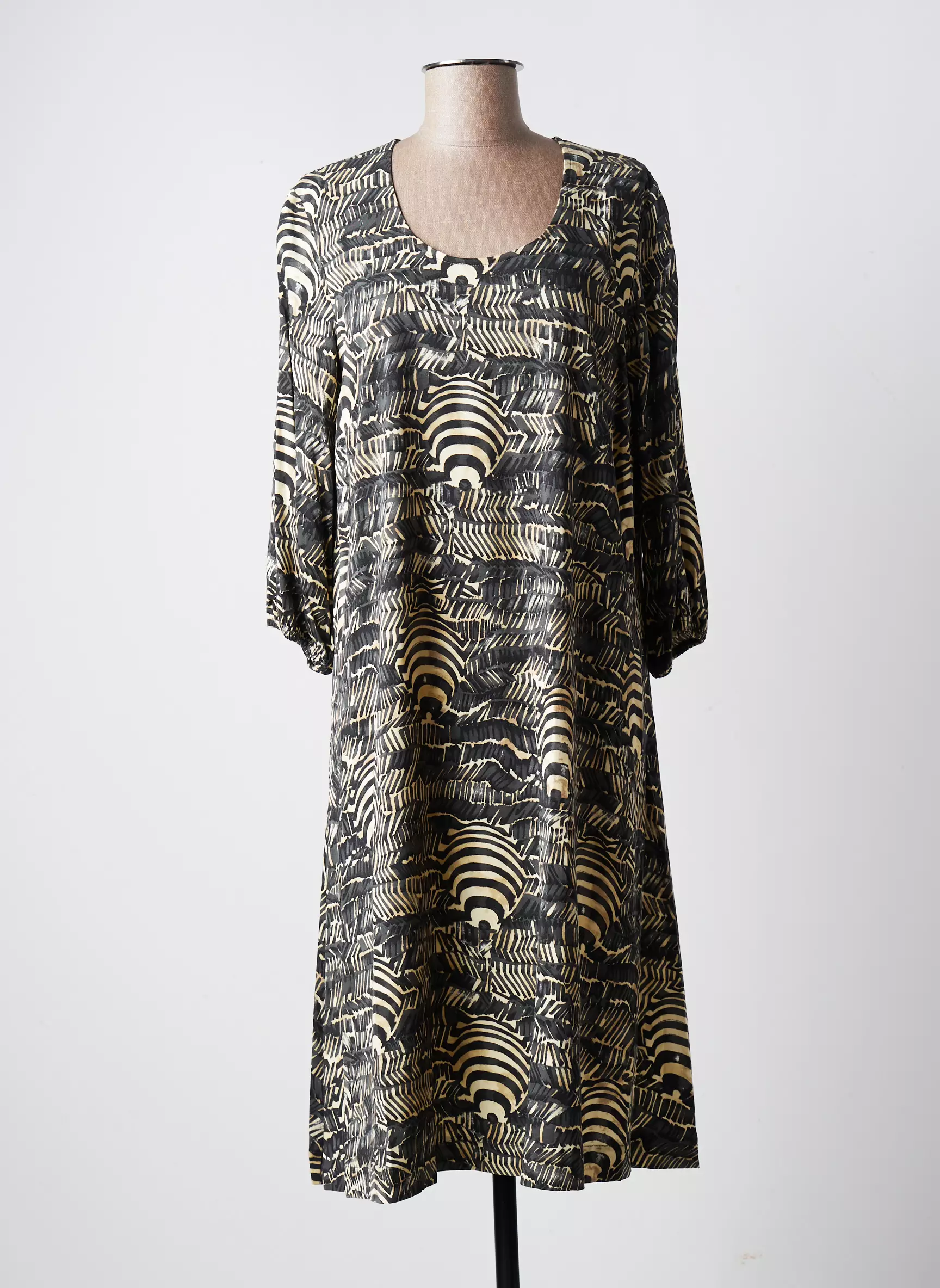 Chalou Robes Mi Longues Femme couleur beige