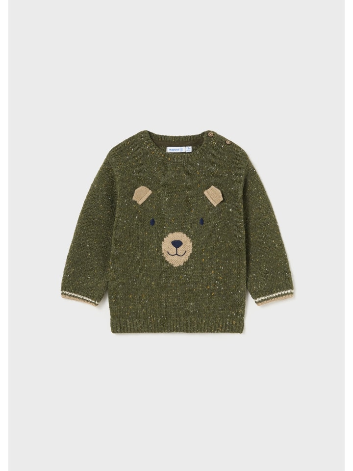 Mayoral Pullover Bär-Gesicht in grün günstig kaufen