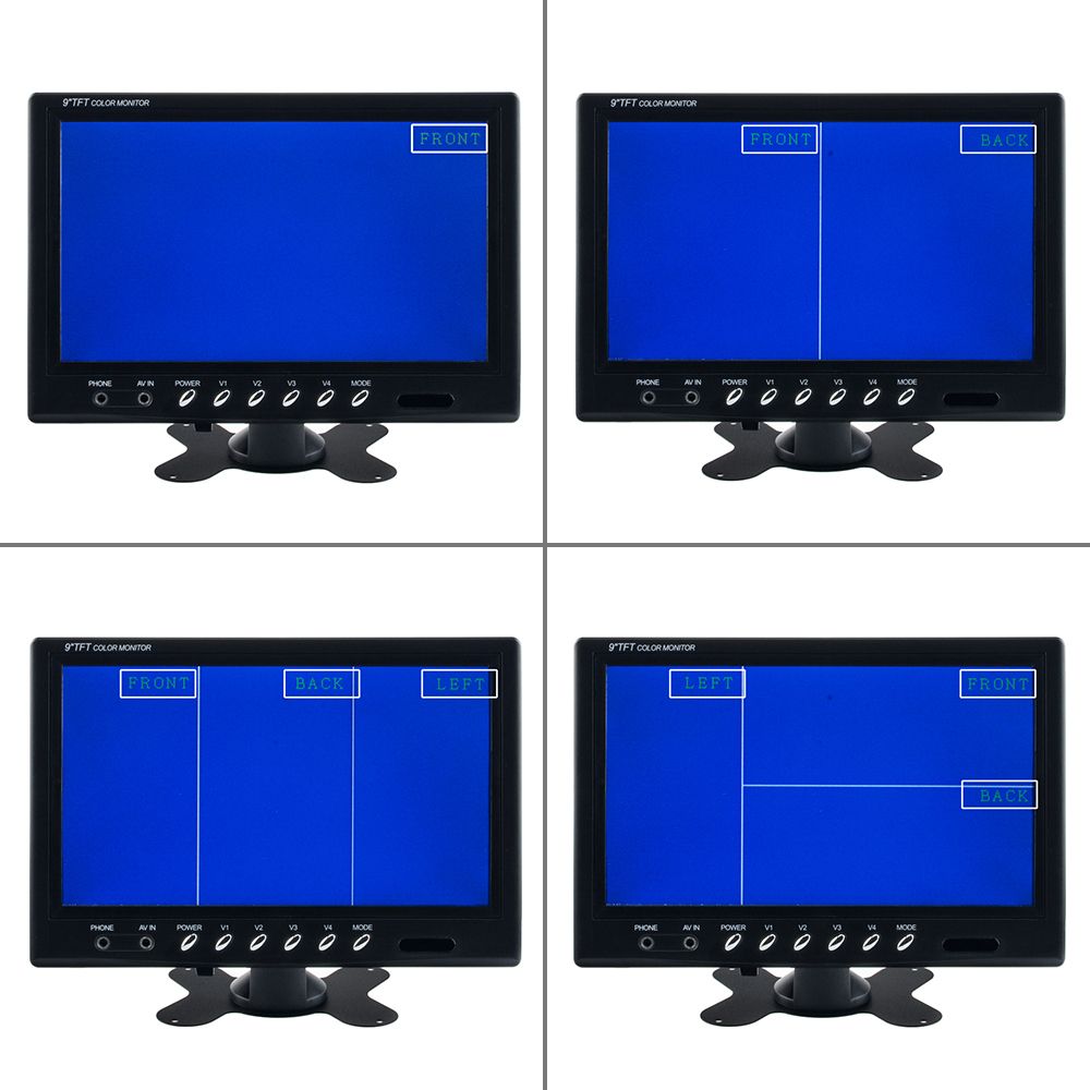 Maxxcount 9 Zoll Stand-Alone Quadscreen Monitor