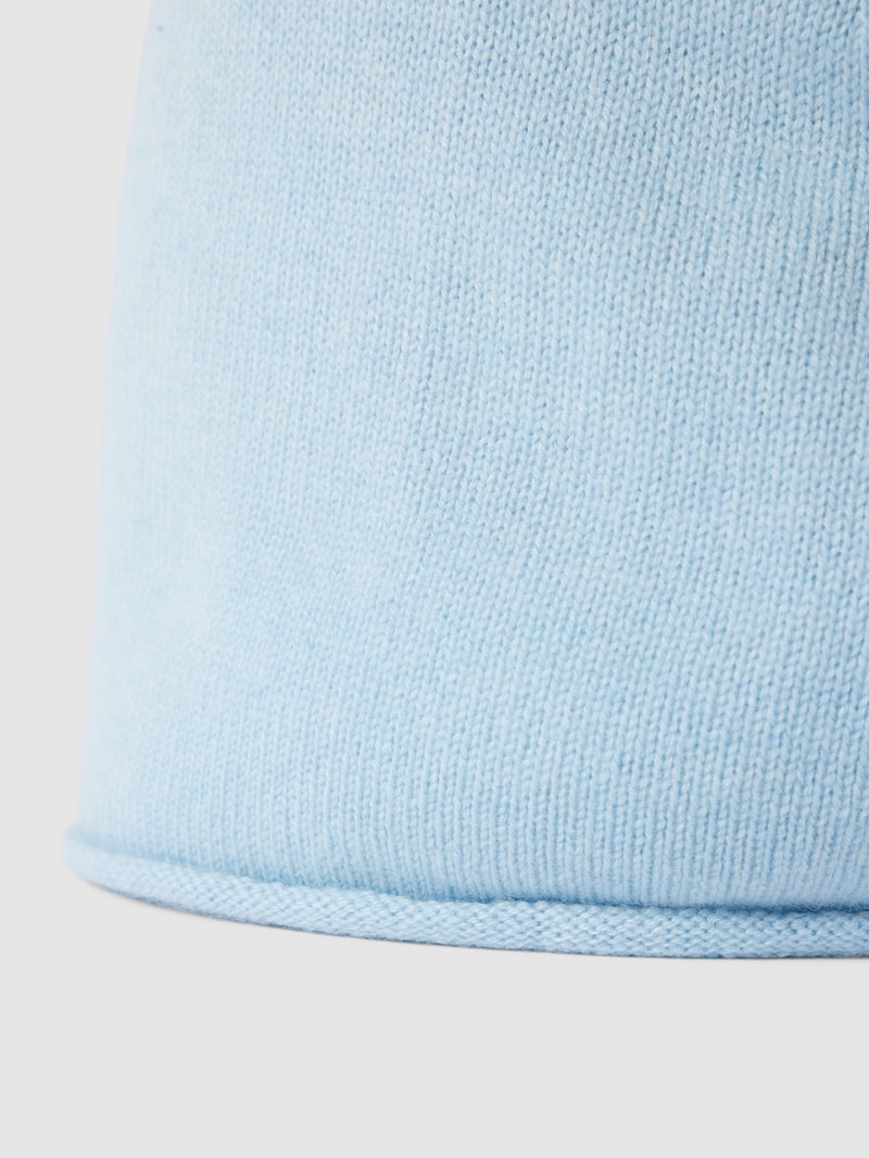 Strickmütze aus Kaschmir in bleu