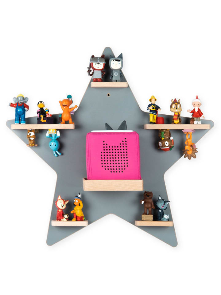 BOARTI Regal Holz Stern Kinder Toniebox Tonies Figuren in Grau günstig kaufen onesize