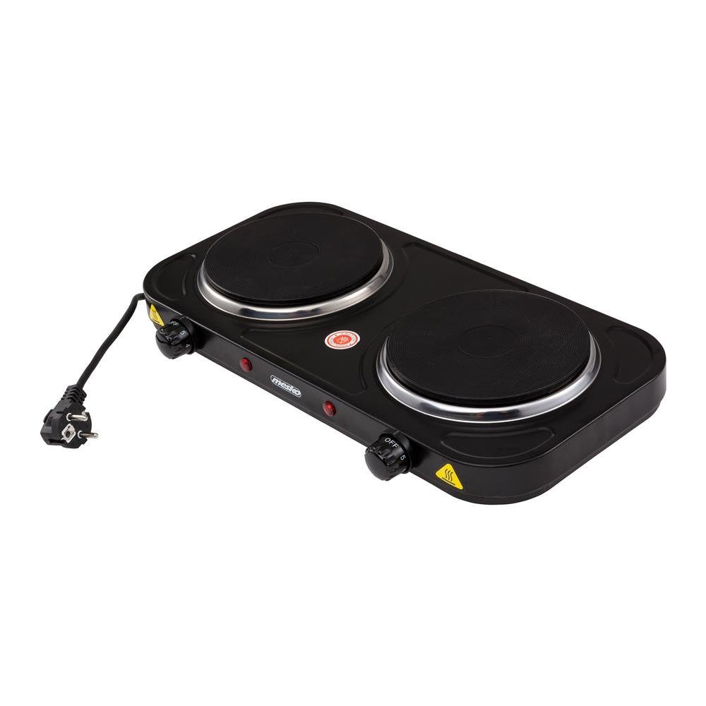Mesko Doppelkochplatte MS 6509, 2000 Watt, Kochplatte, Mini-Kochplatte Tisch-Kochplatte Camping