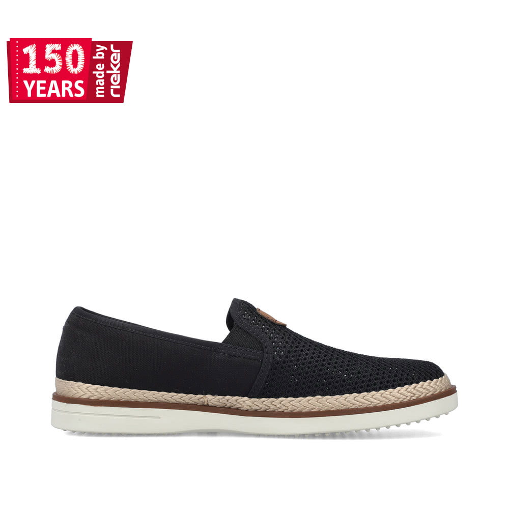 Rieker Herren Slipper nachtschwarz