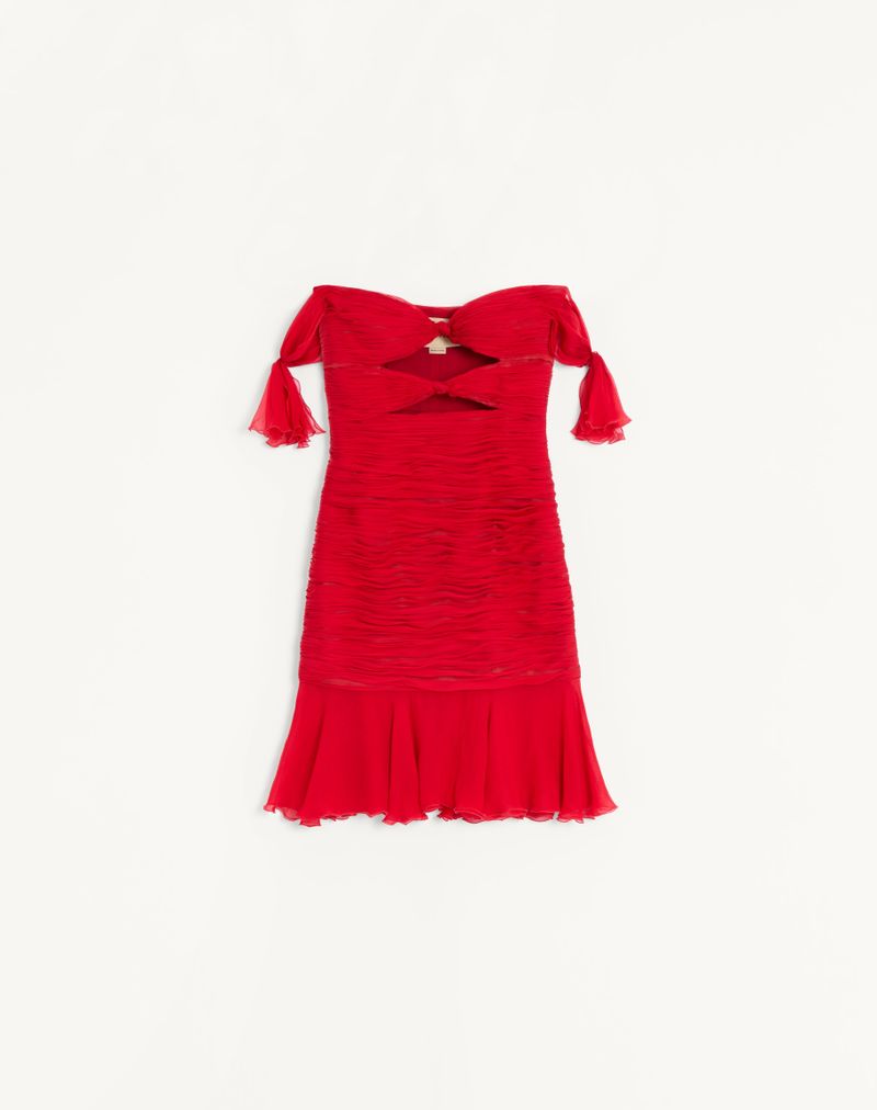 Korte chiffon jurk
