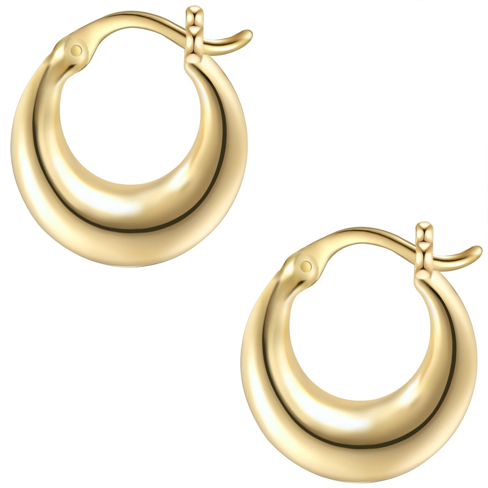 Glanzstücke München Créoles en argent Argent sterling en Or jaune Boucles d'oreilles