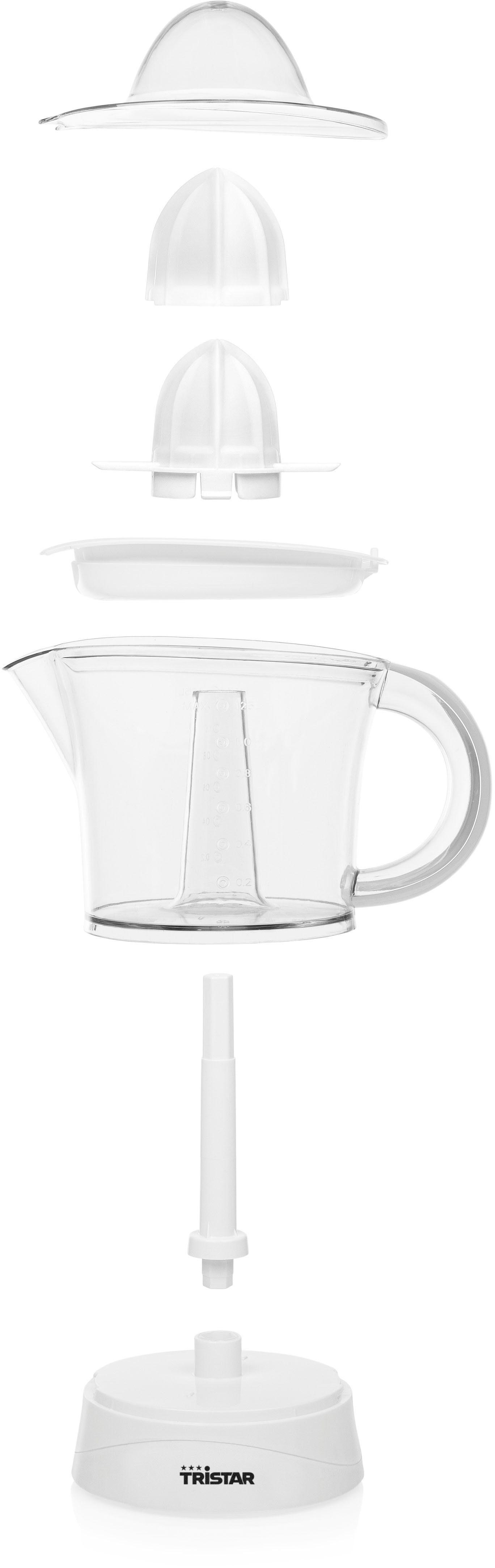 Tristar Zitruspresse CP-3006, 40 W, 1,2 Liter Inhalt, abnehmbarer Krug, transparenter Deckel
