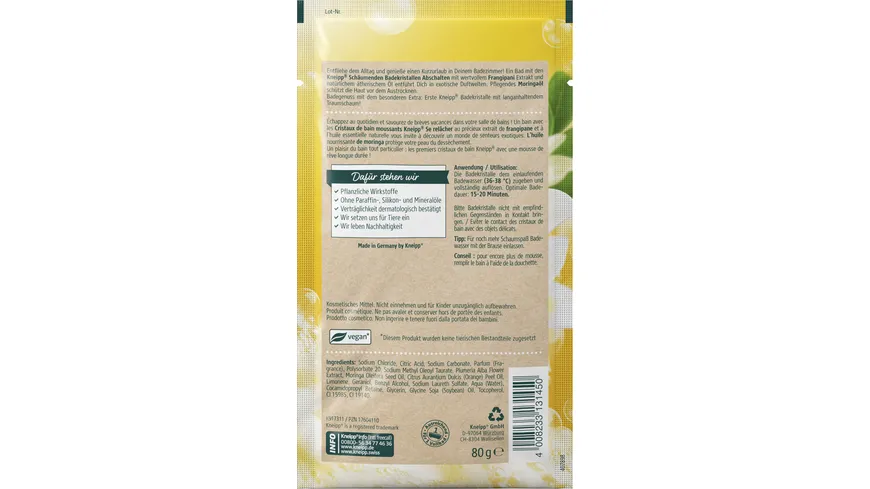 Kneipp Schäumende Badekristalle Abschalten 80 g