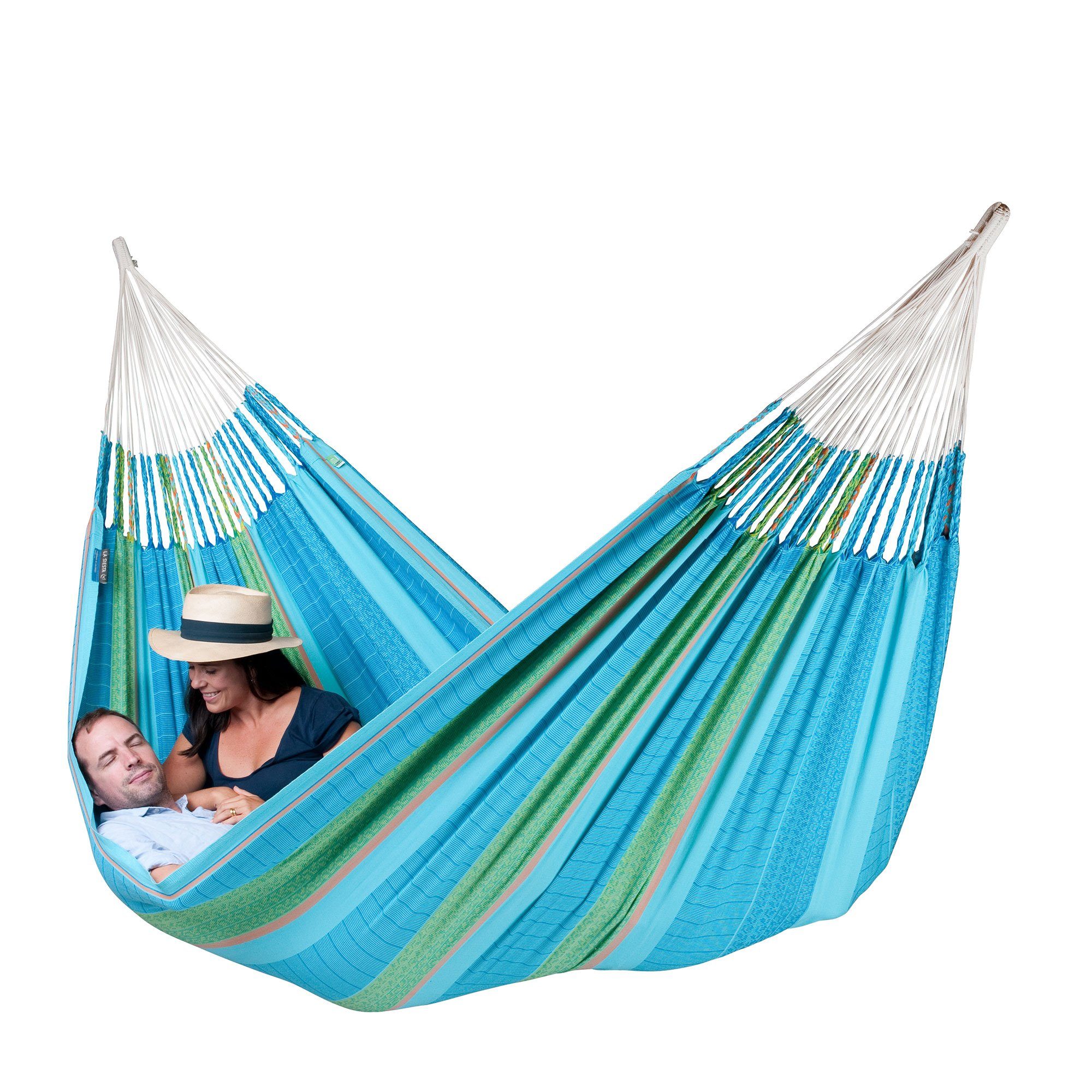 La Siesta Hängematte Familien Hängematte Flora curacao - La Siesta Bio Baumwolle, Reine Baumwolle aus biologischem Anbau