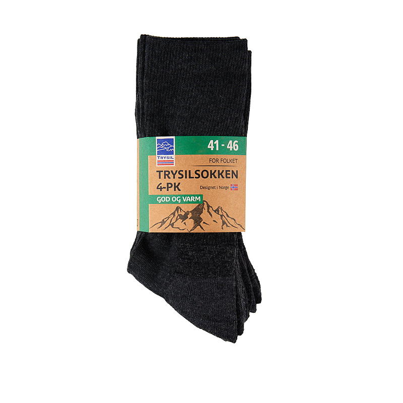 Trysil Trysilsokk 4-pk str 41/46 God og Varm