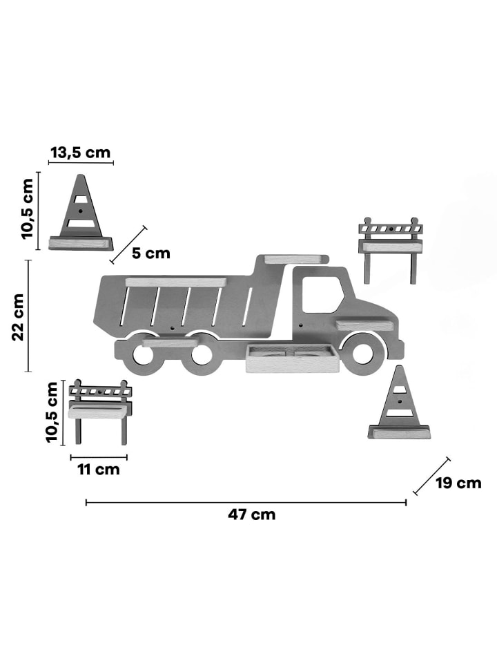 BOARTI Regal LKW Kipper Kinder Toniebox Tonies Figuren in Gelb günstig kaufen onesize