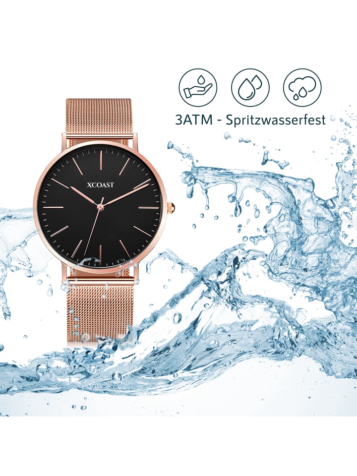 XCOAST Armbanduhr Meridium in Rosa / Schwarz günstig kaufen onesize