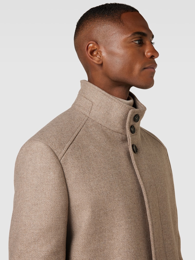 Kurzmantel mit verdeckter Knopfleiste Modell 'Show' in beige