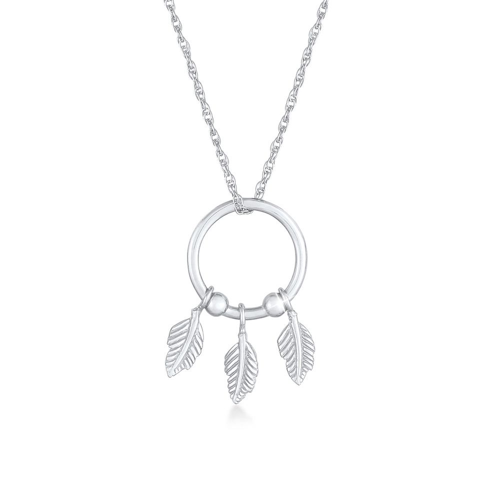 Elli Elli Collier Pendentif Plume Femme Boho Hippie Tendance Eté en Argent Sterling 92 Bijoux