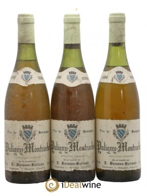 Puligny-Montrachet Domaine Buisson Battault 1986 - Lot de 3 Bouteilles