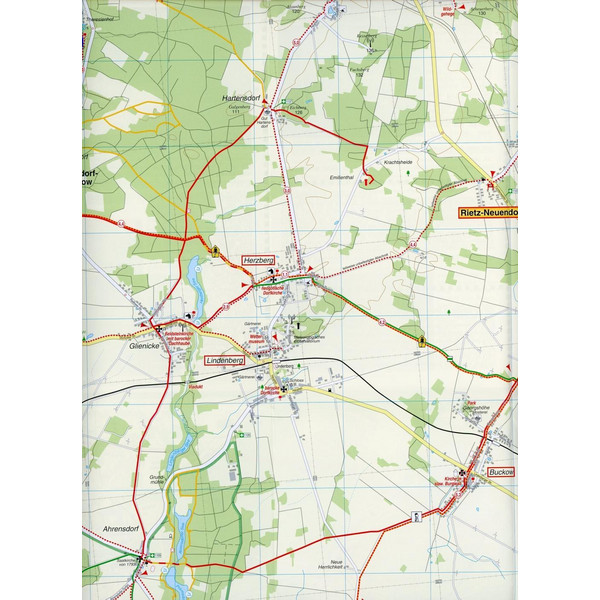 Radwander- und Wanderkarte Scharmützelsee, Bad Saarow und Umgebung 1 : 35 000 - Wanderkarte