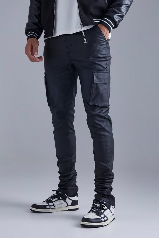 Tall beschichtete Twill Cargo-Hose