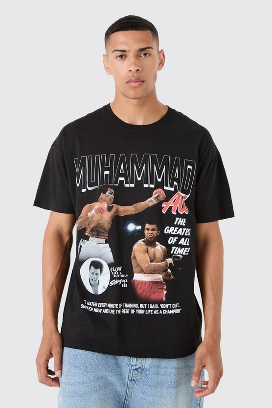 Oversize T-Shirt mit Muhammad Ali Print