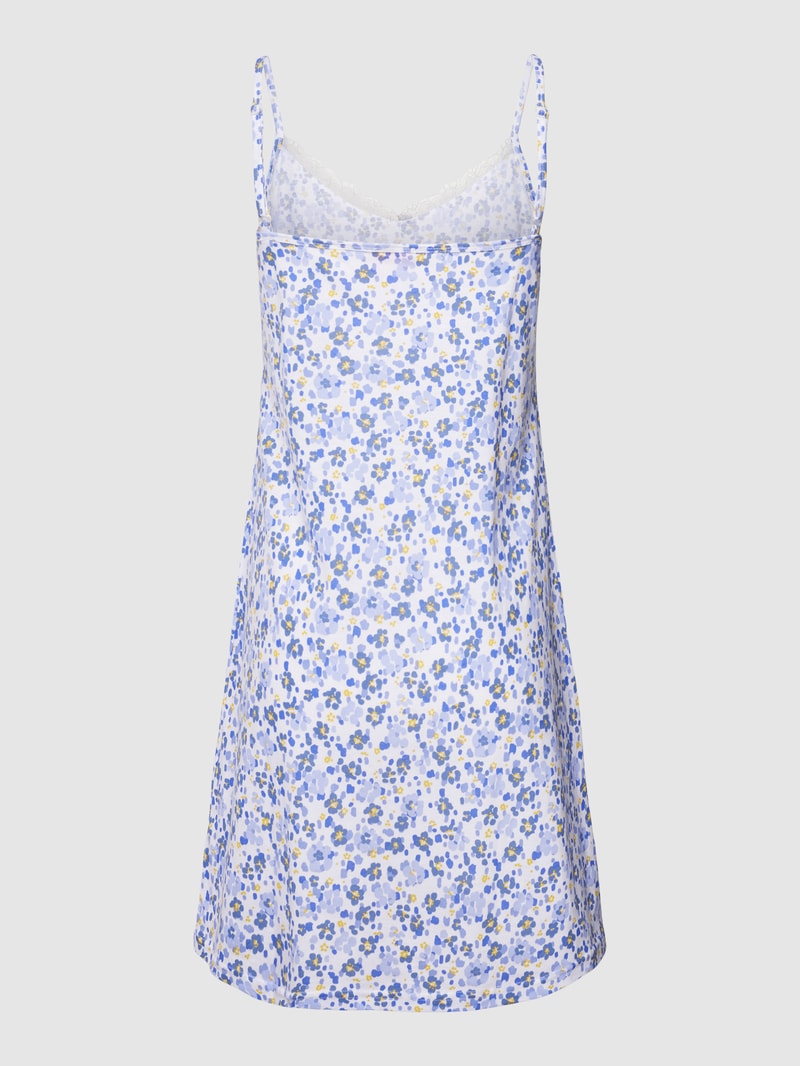 Nachthemd mit Allover-Muster in blau