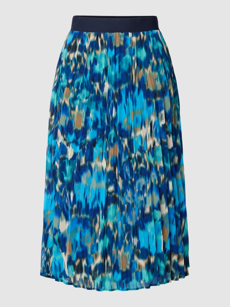 Midirock mit Allover-Muster Modell 'Aqua' in petrol