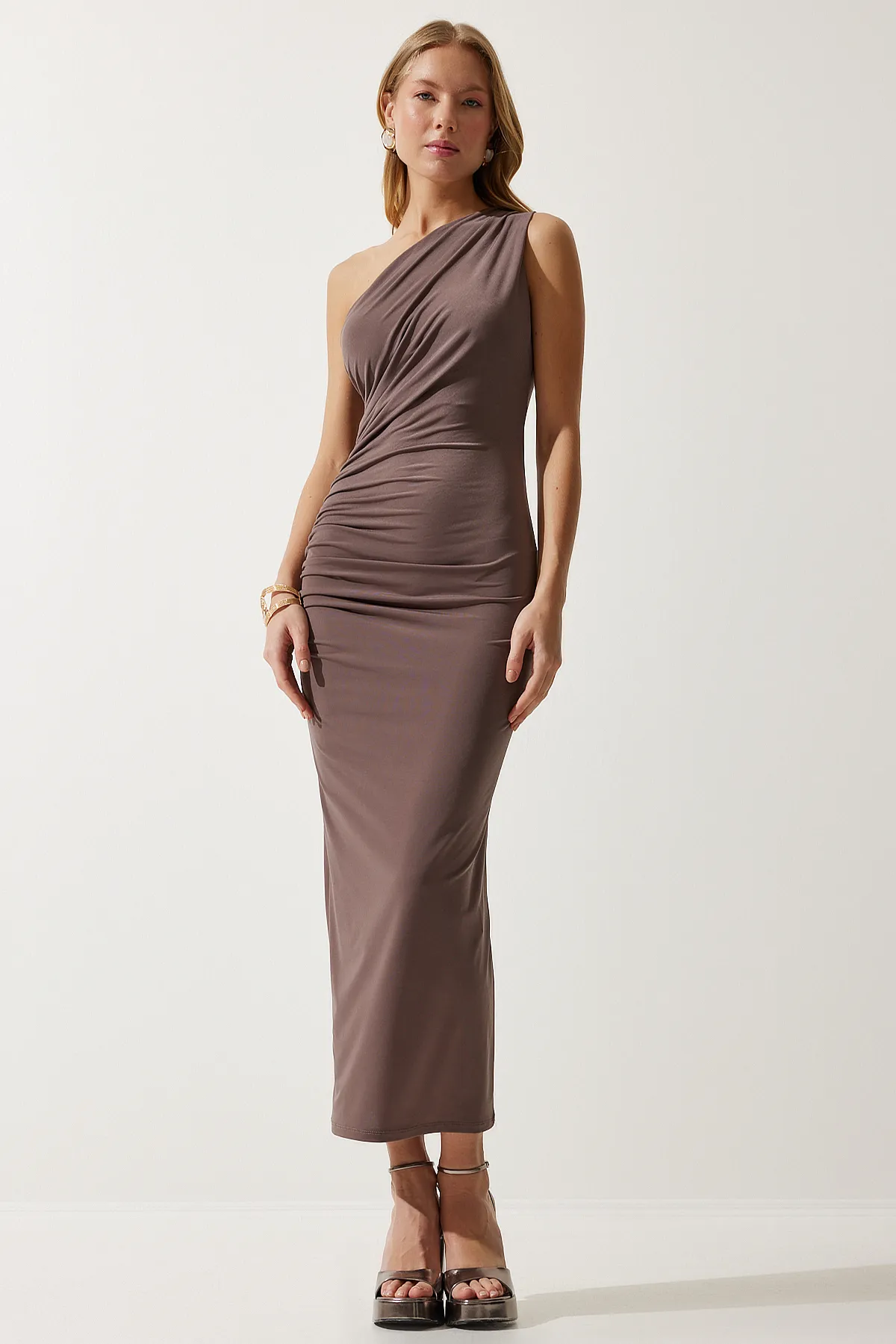 Happiness İstanbul  Kleid - Braun - A-Linie