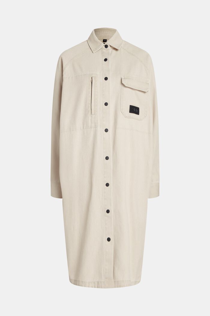 Langes Hemdblusenkleid aus Denim