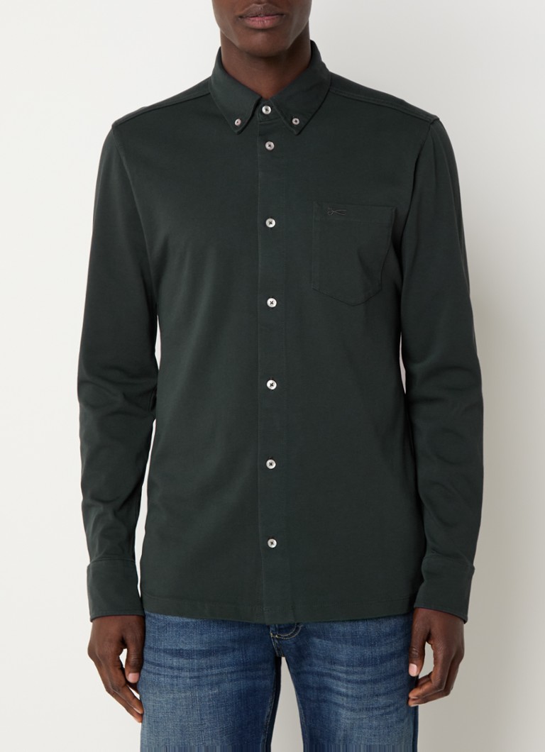 Denham Bridge regular fit shirt with chest pocket and logo