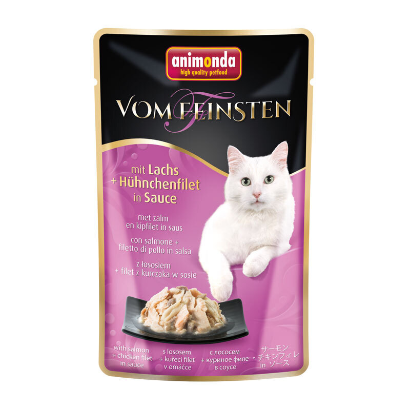 Animonda Nassfutter Animonda Vom Feinsten 18x50g mit Lachs & Hühnchenfilet, in Sauce