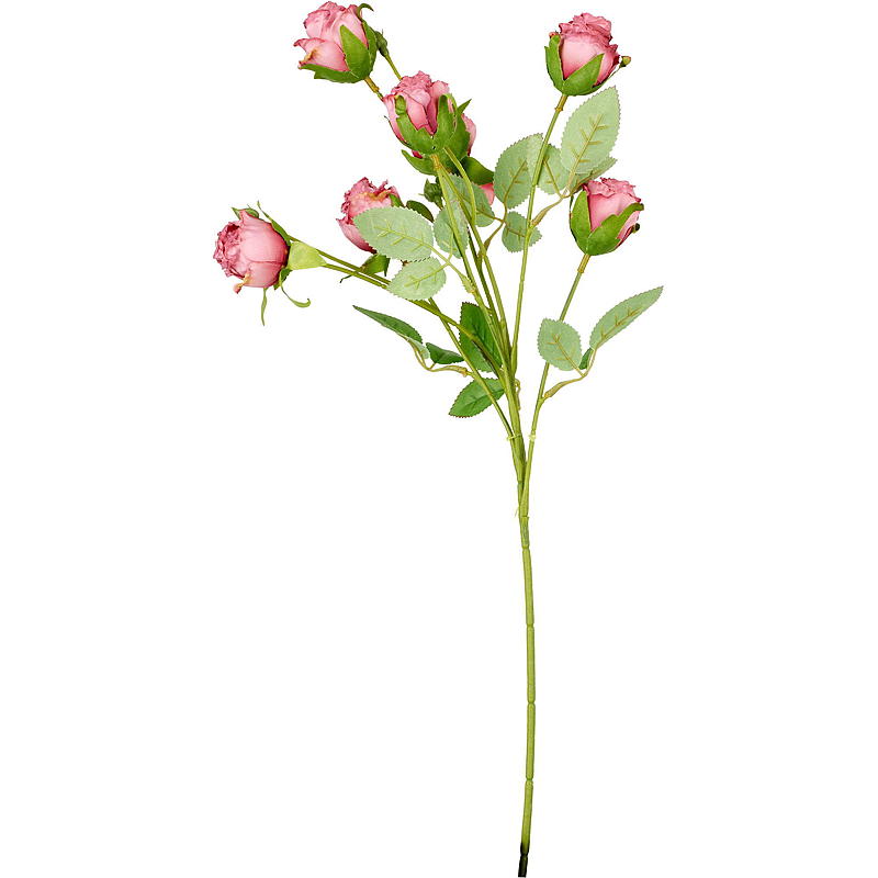 Home Rosestilk 56 cm m/7 blomster kunstig