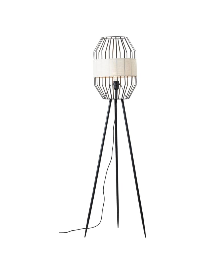 Brilliant Standleuchte, dreibeinig Slope ⌀ 45 cm in schwarz/natur günstig kaufen onesize