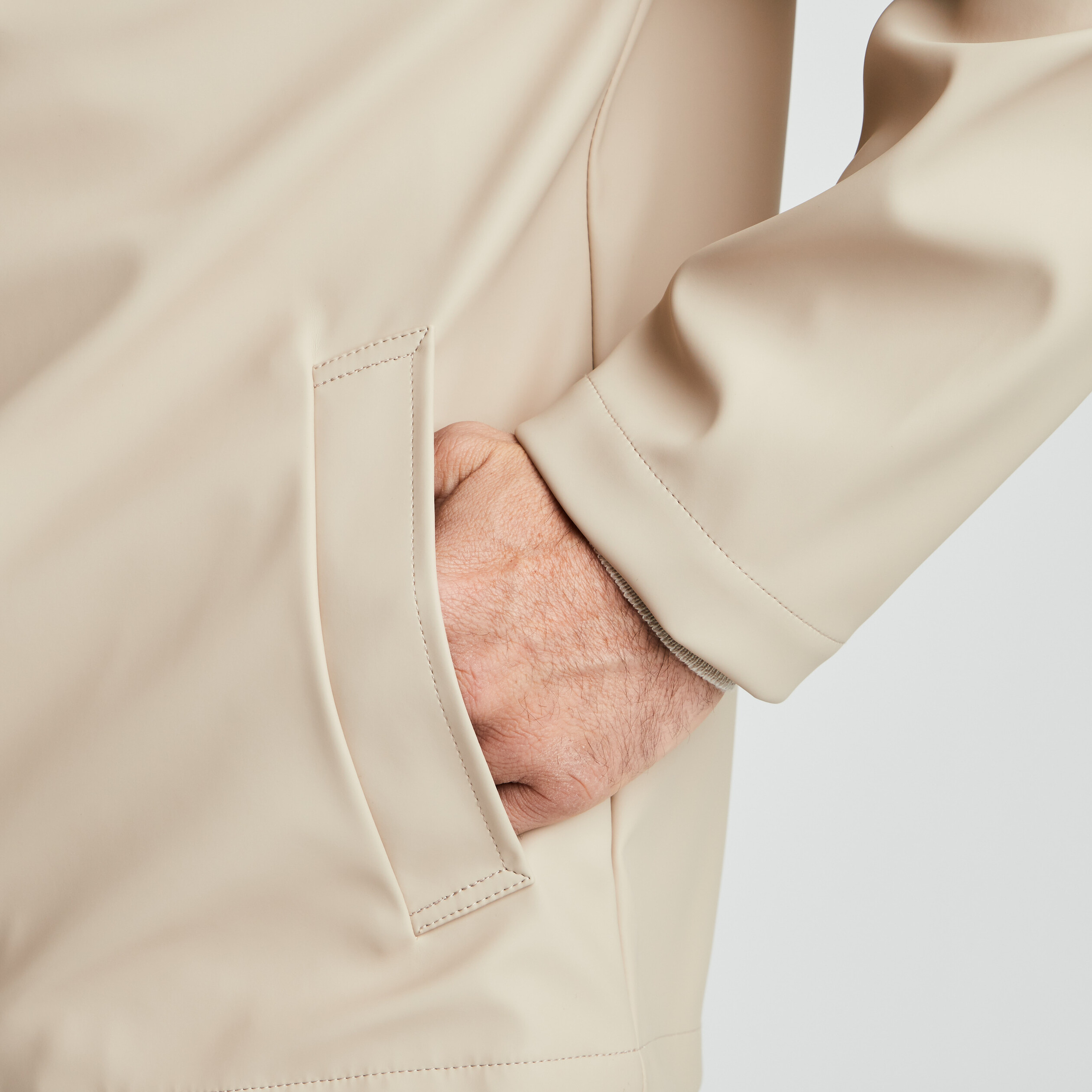 Imperméable court à capuche sable homme | La Halle