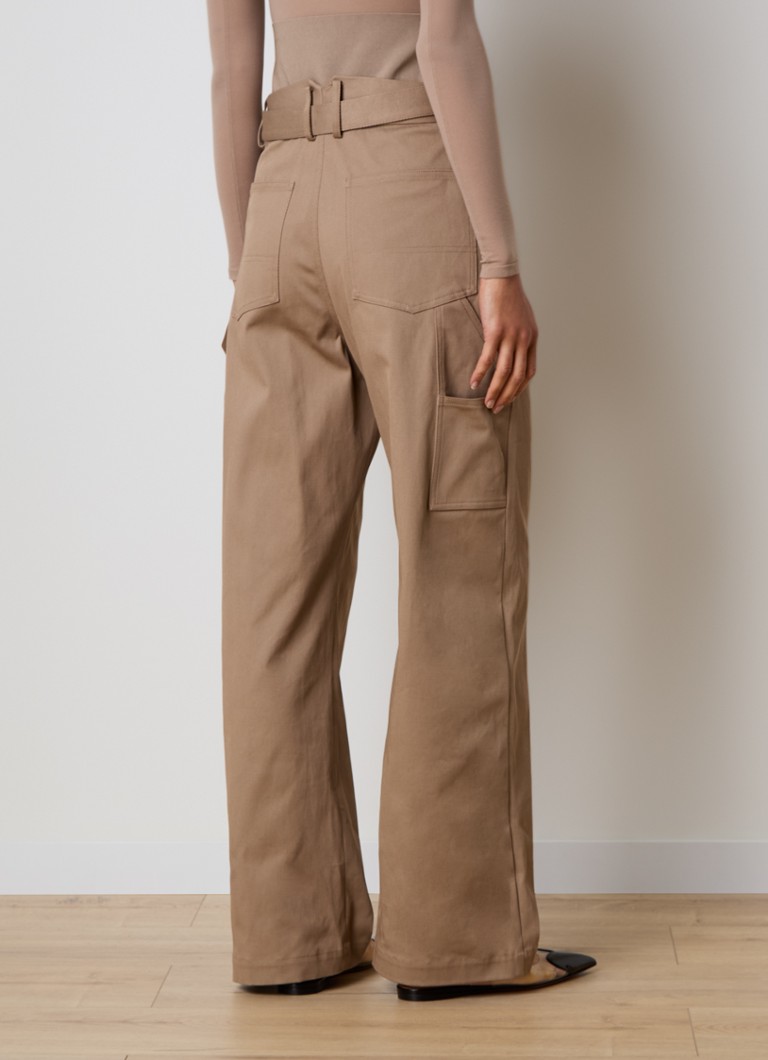 Alaïa High waist straight fit trousers with side pockets