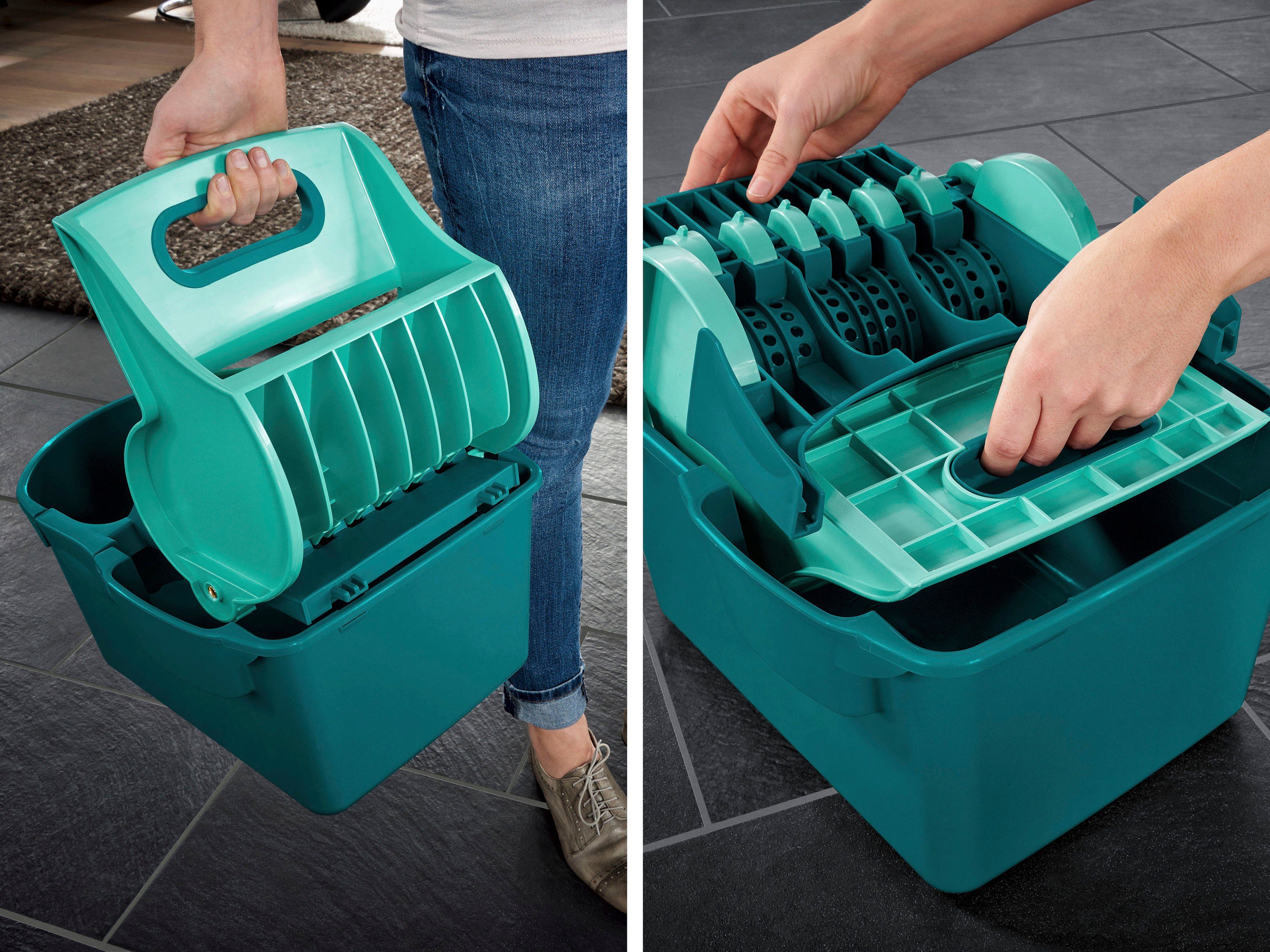 Leifheit Bodenwischer-Set Set Wischtuchpresse Profi Compact
