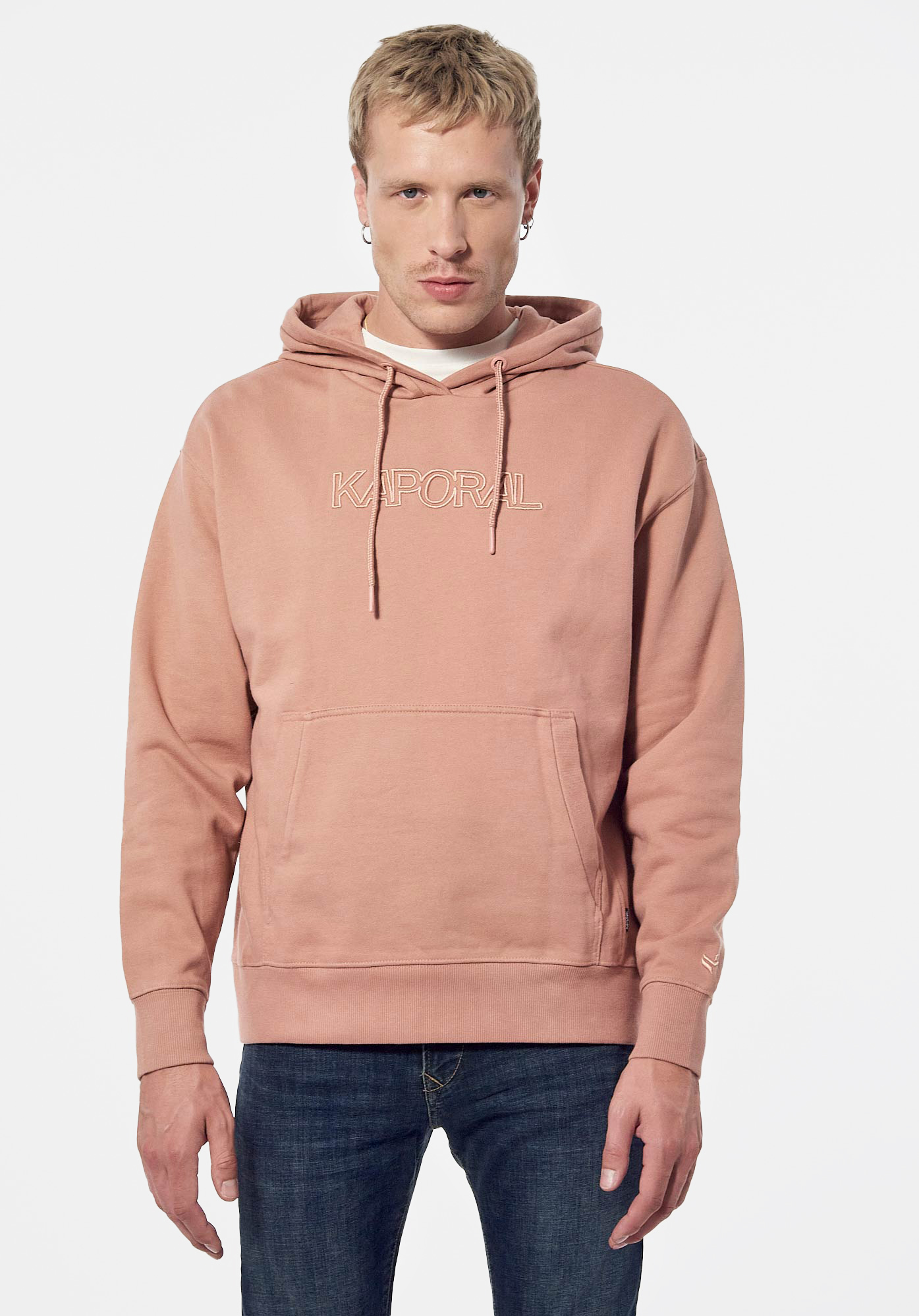POWEL  Sweat vieux rose Homme en 100% coton