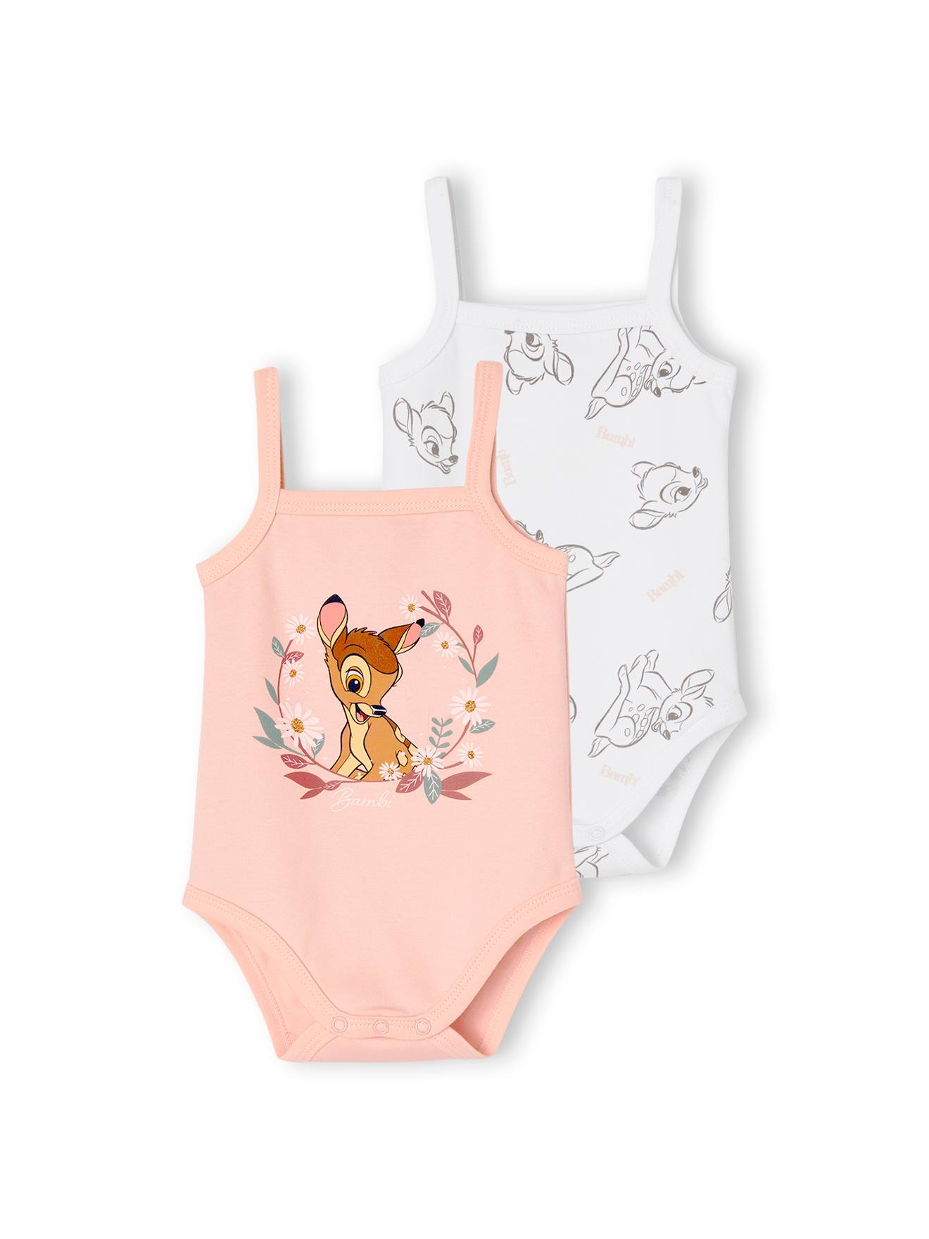 Lot de 2 bodies bébé fille DS® Bambi vieux rose
