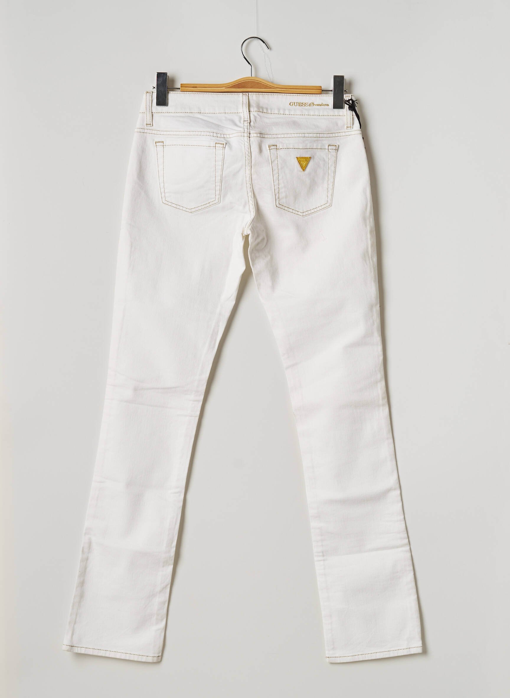 Guess Jeans Coupe Droite Femme couleur blanc
