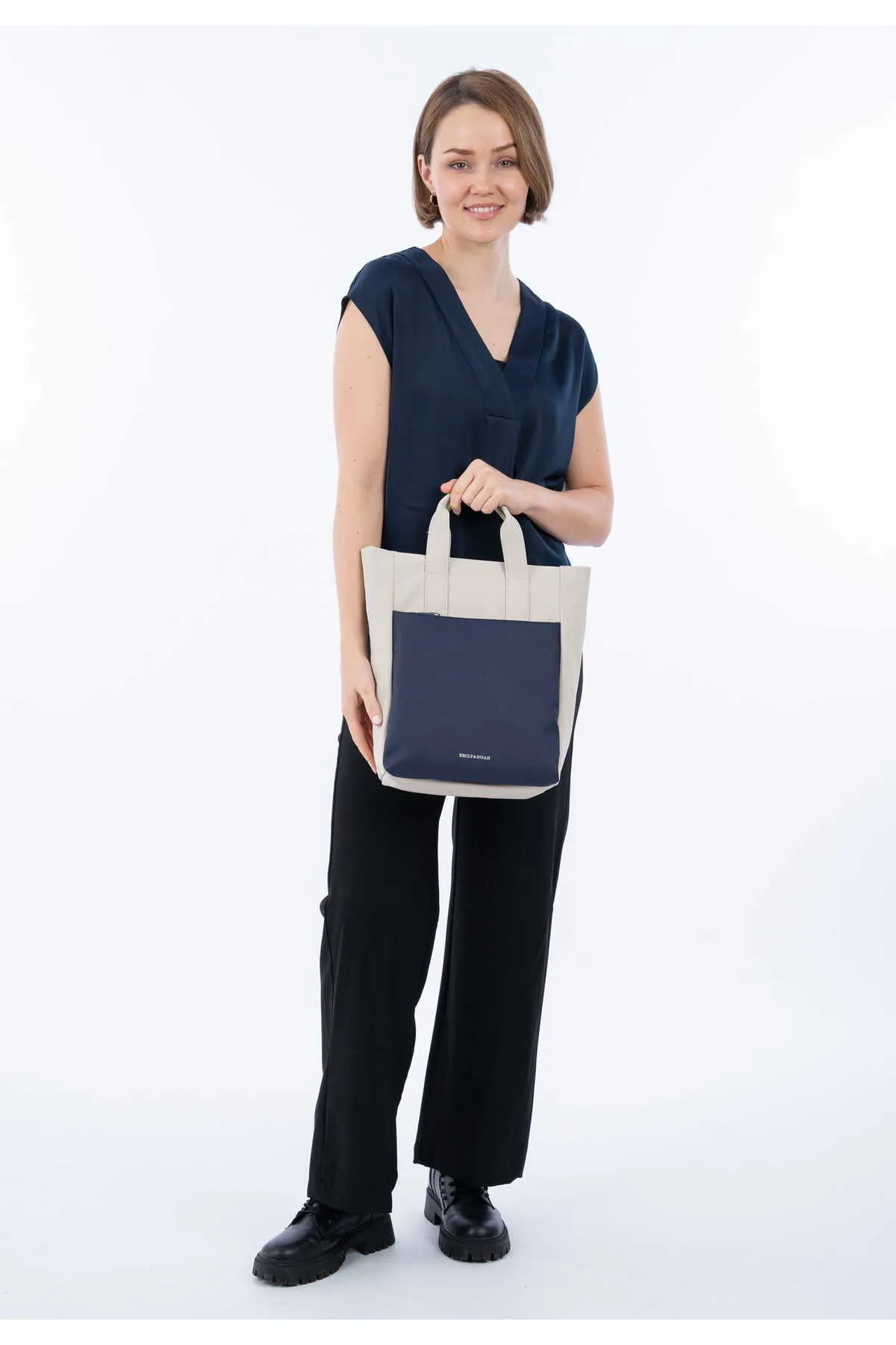 Emily & Noah  Rucksack - Blau - Colorblock